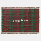 Clan Kerr Tartan Throw Blanket Decke (Vorderseite)