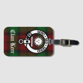 Clan Kerr Tartan und Wappen Abzeichen Gepäckanhänger (Vorderseite (Horizontal))