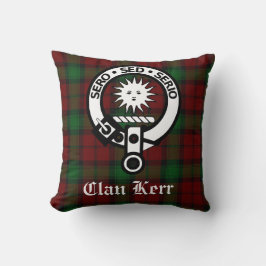 Clan Kerr Tartan und Wappen Abzeichen Kissen