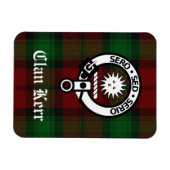 Clan Kerr Tartan und Wappen Abzeichen Magnet (Horizontal)