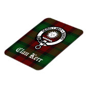 Clan Kerr Tartan und Wappen Abzeichen Magnet (Linke Seite)