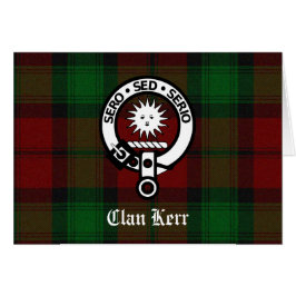 Clan Kerr Wappen Abzeichen Tartan