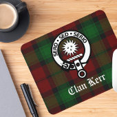 Clan Kerr Wappen Abzeichen Tartan Mousepad