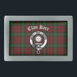 Clan Kerr Wappen Abzeichen Tartan Rechteckige Gürtelschnalle<br><div class="desc">Scottish Clan Kerr Wappen Abzeichen und anpassbarer Text auf tartan Hintergrund</div>