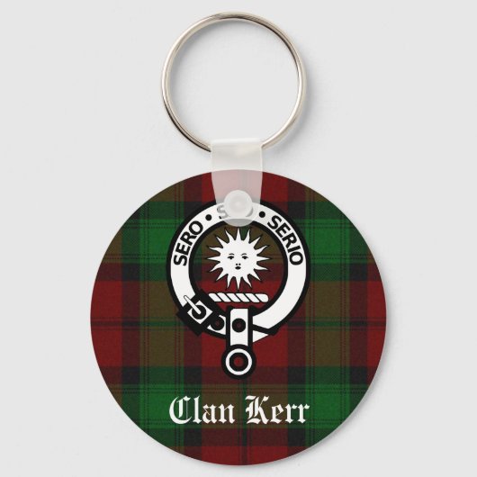 Clan Kerr Wappen Abzeichen Tartan Schlüsselanhänger (Vorderseite)