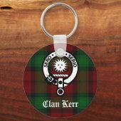 Clan Kerr Wappen Abzeichen Tartan Schlüsselanhänger (Vorderseite)