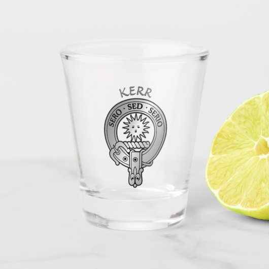 Clan Kerr Wappen Schnapsglas (Vorderseite)