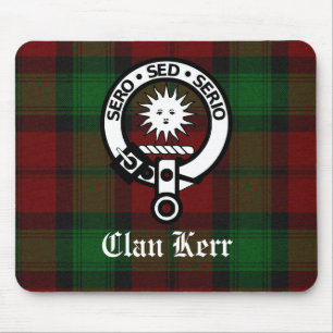 Clan Kerr Wappen & Tartan individuell anpassbar Mousepad