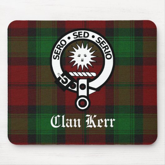 Clan Kerr Wappen & Tartan individuell anpassbar Mousepad (Vorne)