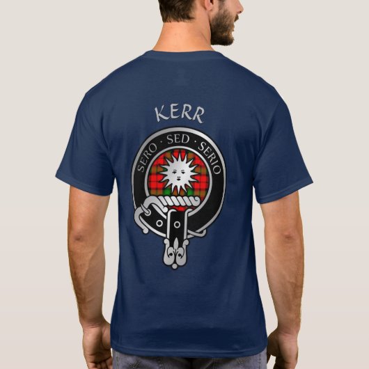 Clan Kerr Wappen & Tartan T - Shirt (Rückseite)