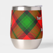 Clan Kerr Wappen über Tartan (Links)