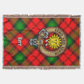 Clan Kerr-Wappen über Tartan Decke (Vorderseite)