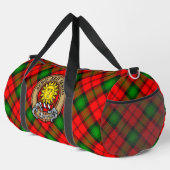 Clan Kerr Wappen über Tartan Duffle Bag (Rechte Ecke)