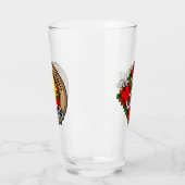 Clan Kerr Wappen über Tartan Glas (Links)