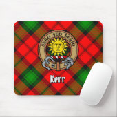 Clan Kerr Wappen über Tartan Mousepad (Mit Mouse)