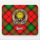 Clan Kerr Wappen über Tartan Mousepad (Vorne)
