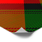Clan Kerr Wappen über Tartan Poster (Ecke)