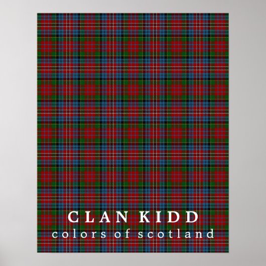 Clan Kidd Colors of Scotland Tartan Poster (Vorne)