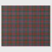 Clan Kidd schottischer roter grün-blauer Tartan Geschenkpapier (Flach)