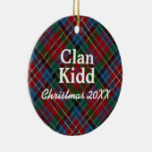 Clan Kidd Scottish Tartan Keramikornament (Rechts)