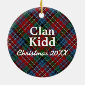 Clan Kidd Scottish Tartan Keramikornament (Hinten)
