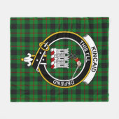 Clan Kincaid Tartan Kariert Fleecedecke (Vorderseite (Horizontal))