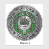 Clan Kinnear Wappen & Tartan Knot Aufkleber (Blatt)