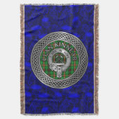 Clan Kinnear Wappen & Tartan Knot Decke (Vorderseite Vertikal)