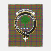 Clan Kinninmont Tartan Kariert Fleecedecke (Vorderseite)