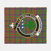 Clan Kinninmont Tartan Kariert Fleecedecke (Vorderseite (Horizontal))