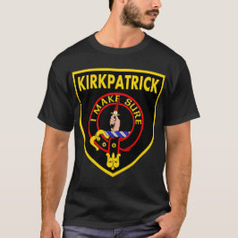Clan Kirkpatrick LARGE Logo auf schwarzem T - Shir T-Shirt