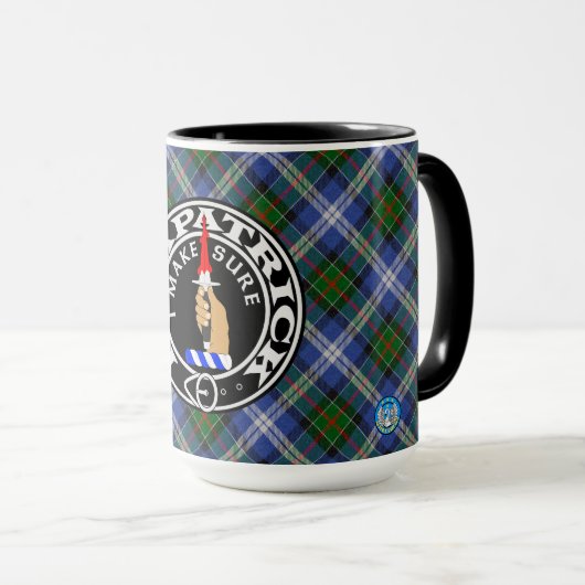 Clan Kirkpatrick Society tartan Tasse (VorderseiteRechts)