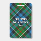 Clan Kirkpatrick Tartan Ausweis (Rückseite)