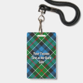 Clan Kirkpatrick Tartan Ausweis (Rückseite mit Lanyard)