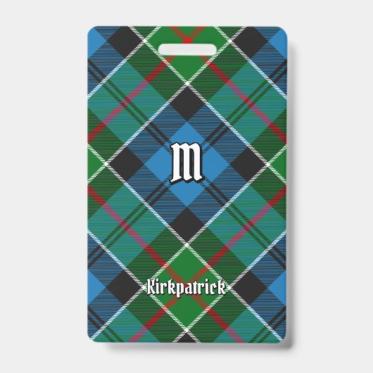 Clan Kirkpatrick Tartan Ausweis (Vorderseite)