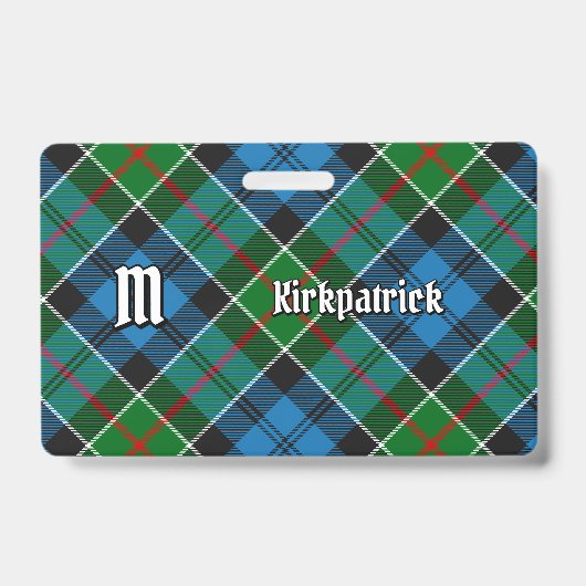 Clan Kirkpatrick Tartan Ausweis (Vorderseite)