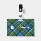 Clan Kirkpatrick Tartan Ausweis (Vorderseite mit Clip)