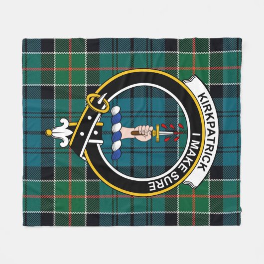 Clan Kirkpatrick Tartan Kariert Fleecedecke (Vorderseite (Horizontal))