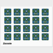 Clan Kirkpatrick Tartan Quadratischer Aufkleber (Blatt)