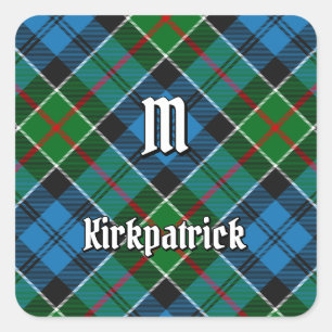 Clan Kirkpatrick Tartan Quadratischer Aufkleber