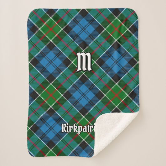 Clan Kirkpatrick Tartan Sherpadecke (Vorderseite)