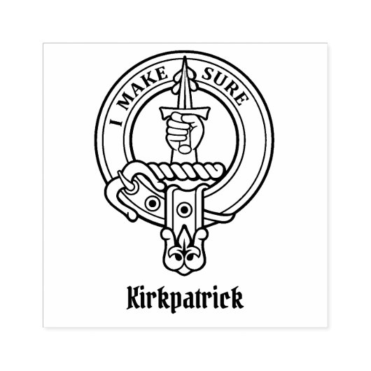 Clan Kirkpatrick Wappen Gummistempel (Prägung)