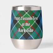 Clan Kirkpatrick Wappen über Tartan (Rückseite)