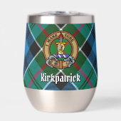 Clan Kirkpatrick Wappen über Tartan (Vorderseite)