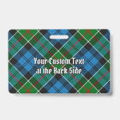 Clan Kirkpatrick Wappen über Tartan Ausweis (Rückseite)