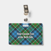Clan Kirkpatrick Wappen über Tartan Ausweis (Rückseite mit Clip)