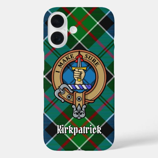 Clan Kirkpatrick Wappen über Tartan Case-Mate iPhone Hülle (Rückseite)