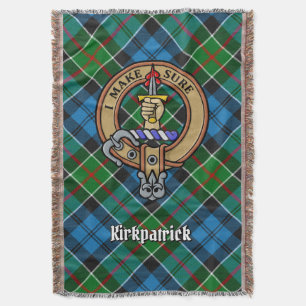 Clan Kirkpatrick-Wappen über Tartan Decke