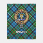 Clan Kirkpatrick Wappen über Tartan Fleecedecke (Vorderseite)