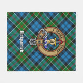 Clan Kirkpatrick Wappen über Tartan Fleecedecke (Vorderseite (Horizontal))